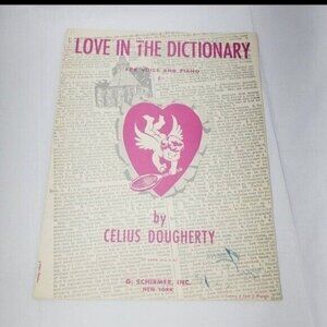 *4A sheet music score for song "Love in the Dictionary" by Cells Dougherty.